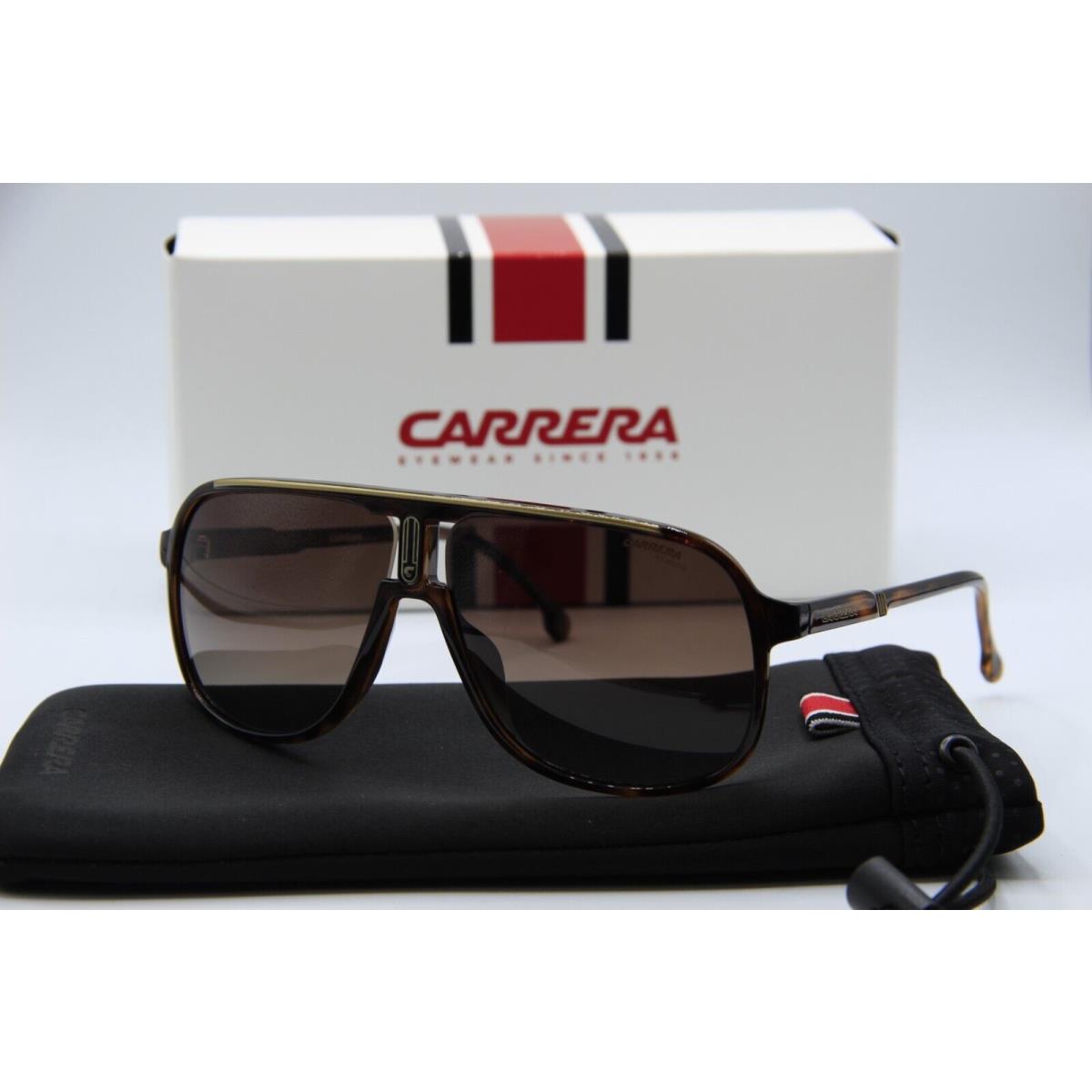 Carrera 1047/S 086LA Havana Gold Polarized Sunglasses W/case 62-10