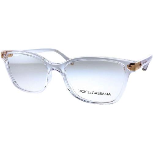 Dolce Gabbana Women`s Rectangular Eyeglasses DG5036 3133 Crystal 53mm