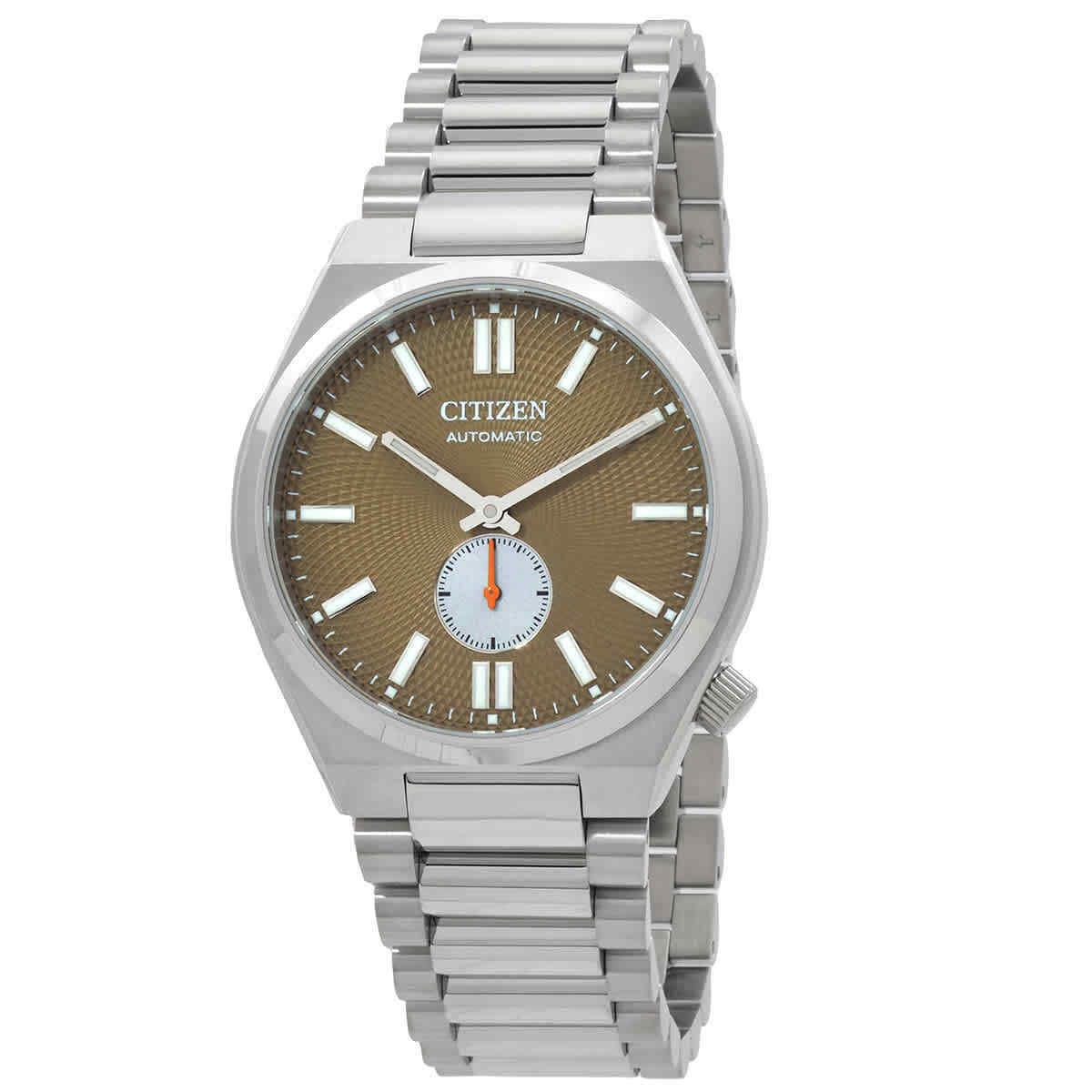 Citizen Tsuyosa Automatic Salmon Dial Men`s Watch NK5010-51X - Dial: Salmon, Band: Silver-tone, Bezel: Silver-tone