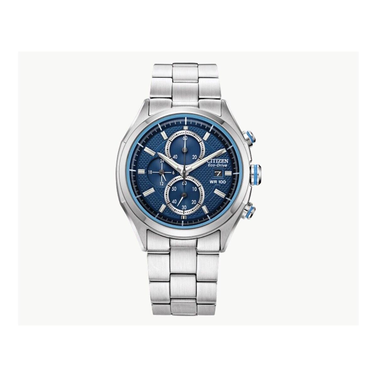 Citizen CA0430-54M Weekender Eco-drive Chronograph Blue Dial Men`s Watch