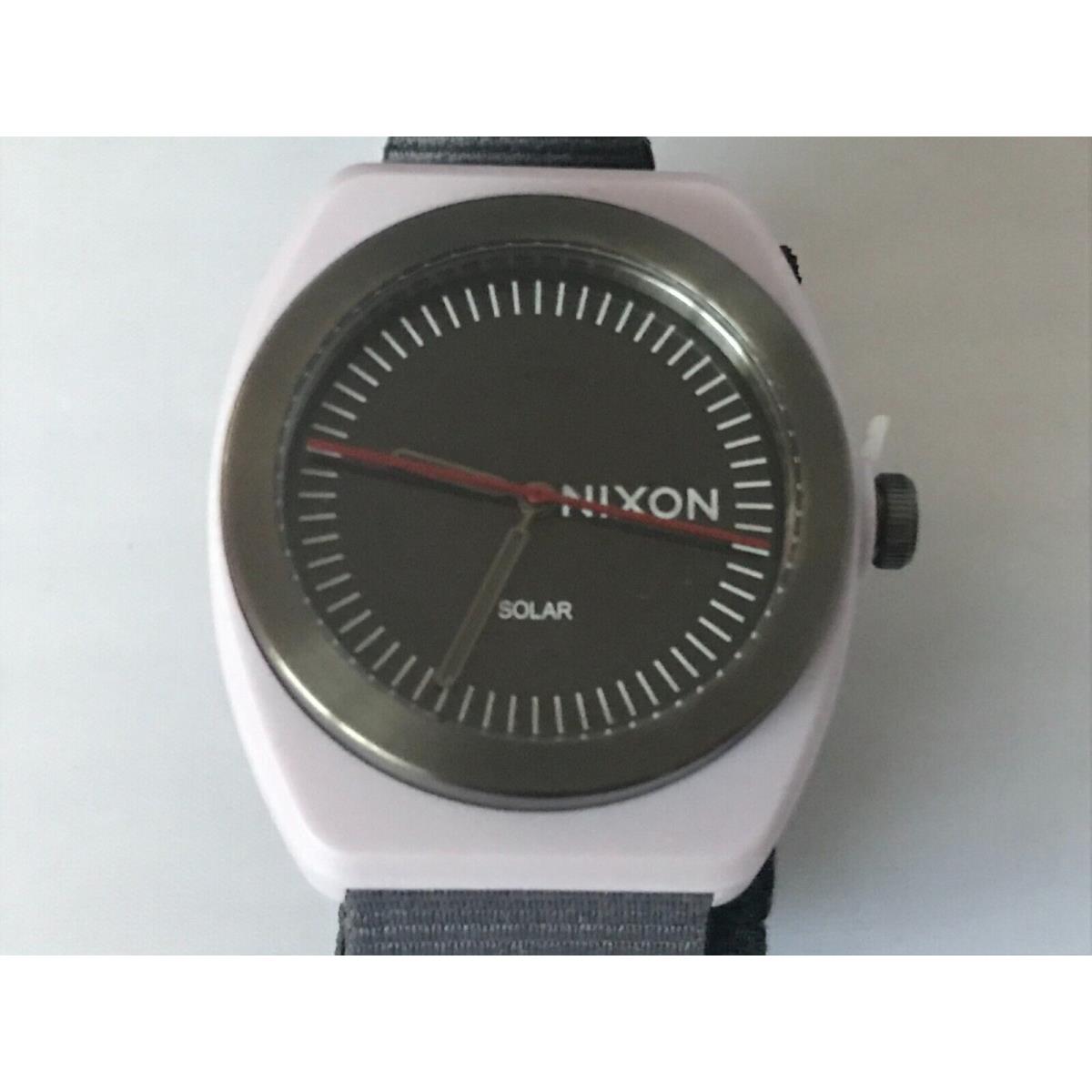 Nixon Mens Shine ON The Light Wave Lilac/gray/black Solar Watch