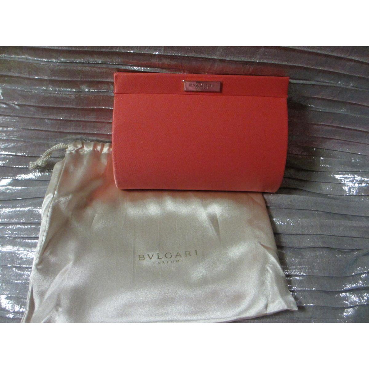 Bvlgari Parfum Coral Elegant Beauty Pouch- Bag - Clutch with Silk Dust Bag