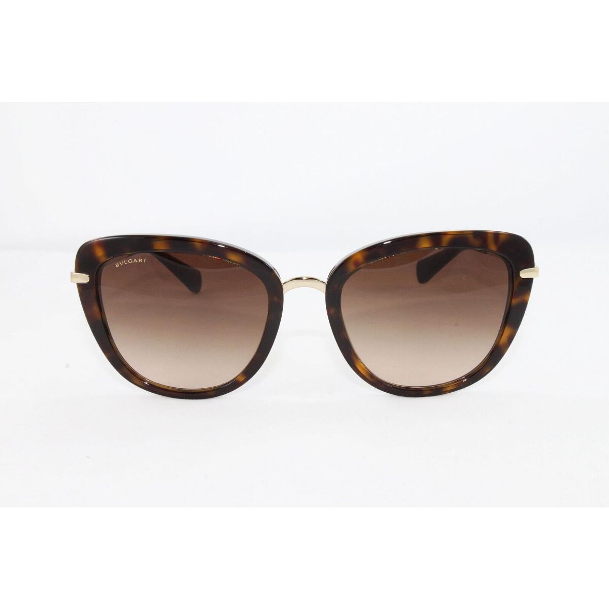 Bvlgari Women`s Cat Sunglasses BV8193B-50413 Dark Havana 54mm Brown Lens