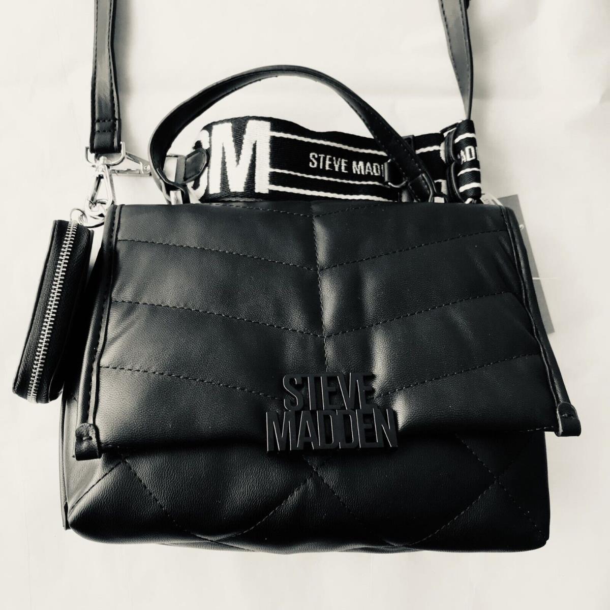 Steve Madden Black Bzola Crossbody / Top Handle Bag Airpods Pouch