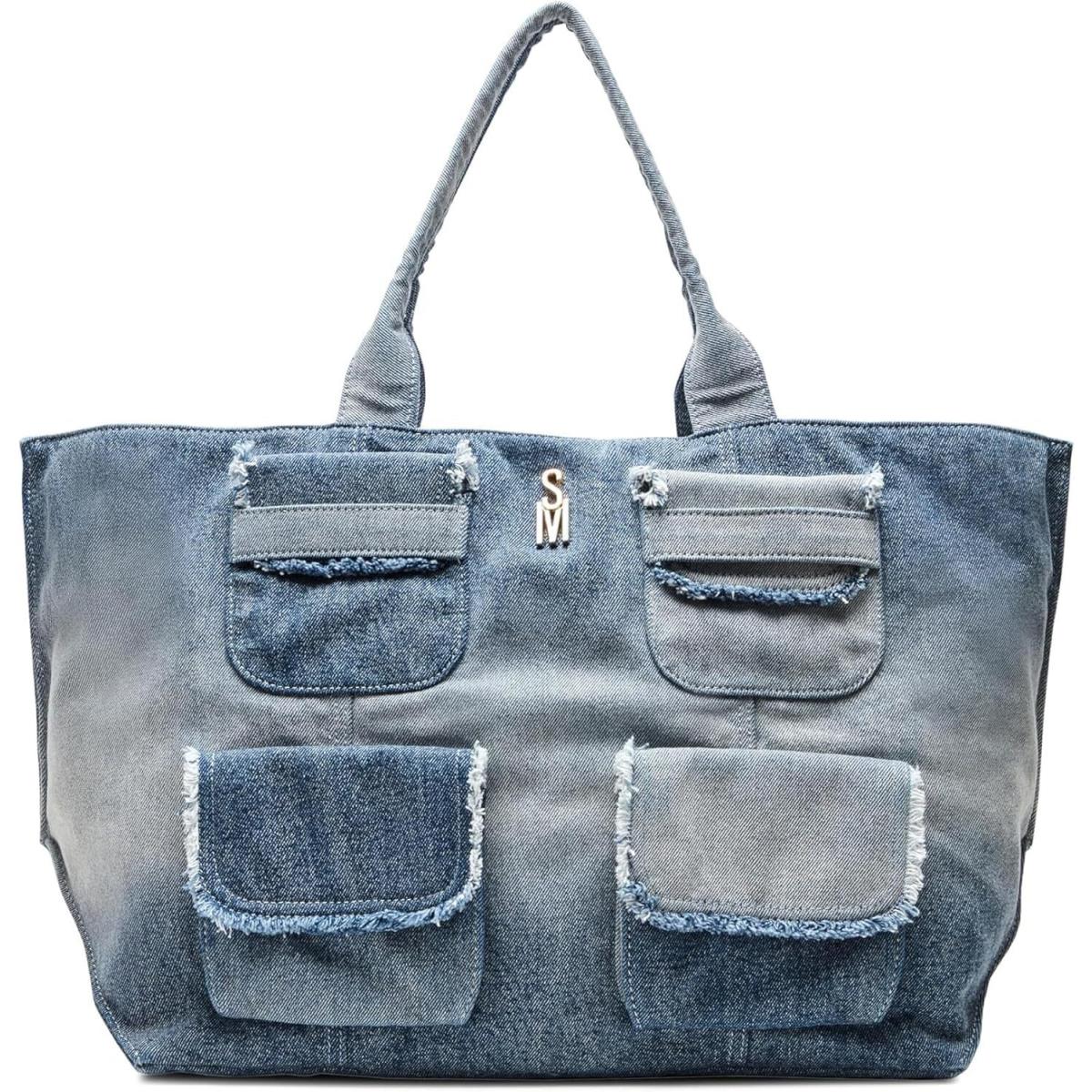 Steve Madden Banisia-d Xl Cargo Pocket Tote One Size Denim