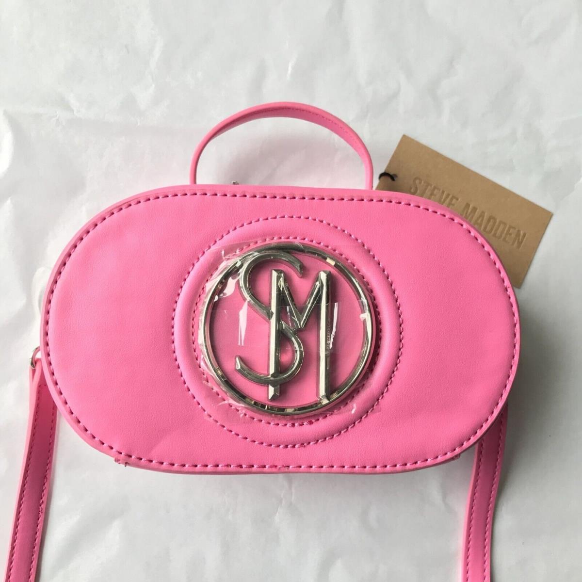 Steve Madden Pink Crossbody Bag /top Handle Inner Outer Pocket 8 Wx 4.5 H