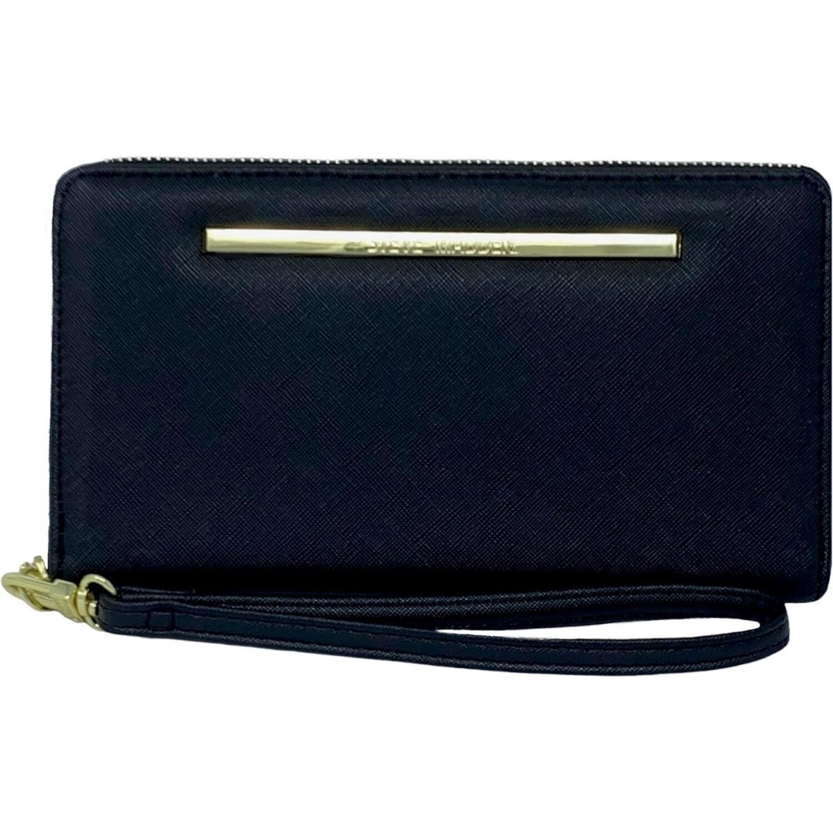 Steve Madden Zip Around Wallet Wristlet - Black