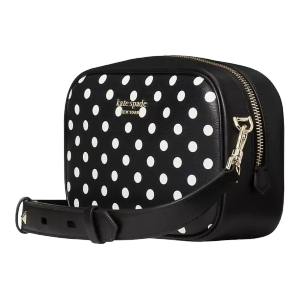 Kate Spade New York Medium Camera Bag Infinite Lady Polka Dot Black White