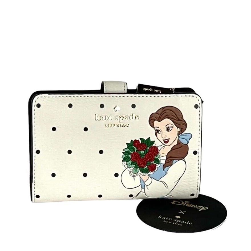 Kate Spade Disney Beauty The Beast Medium Compact Bifold Wallet KE819