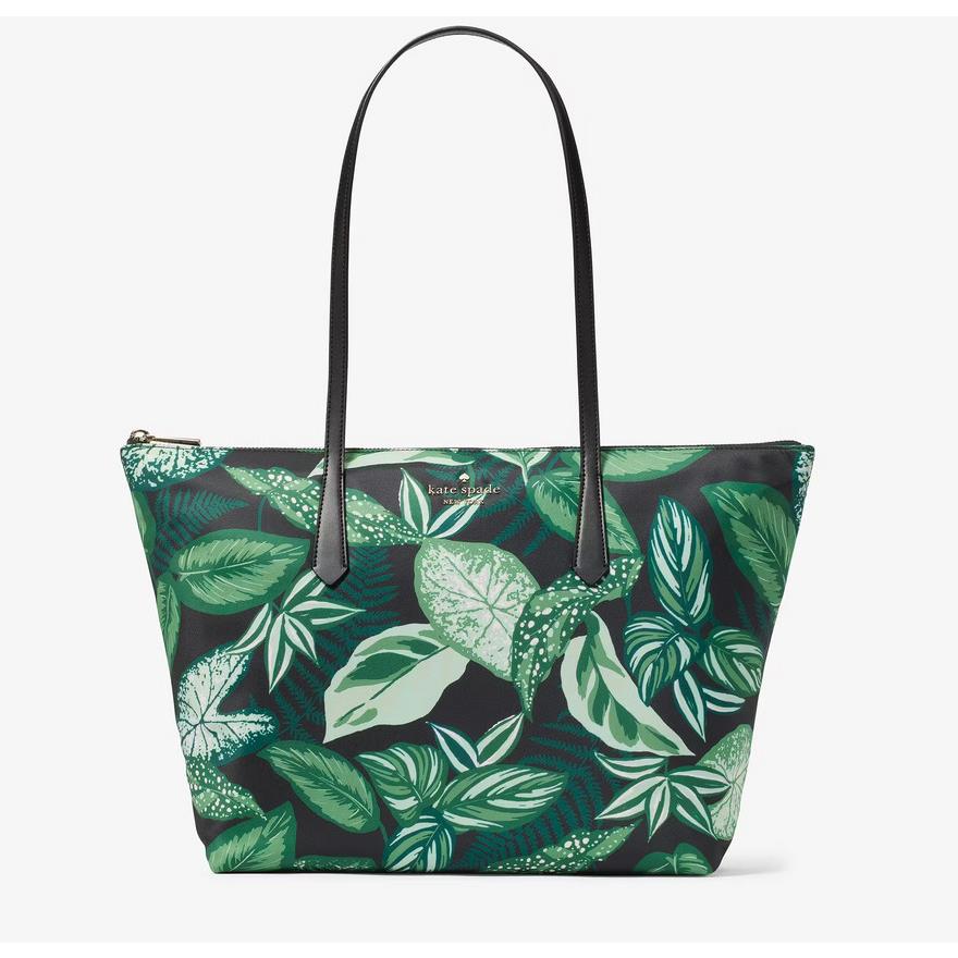 Kate Spade Kitt Fern Foliage Large Nylon Tote KH393