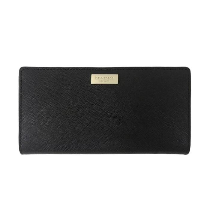 New Kate Spade New York Newbury Lane Black Slim Bifold Wallet