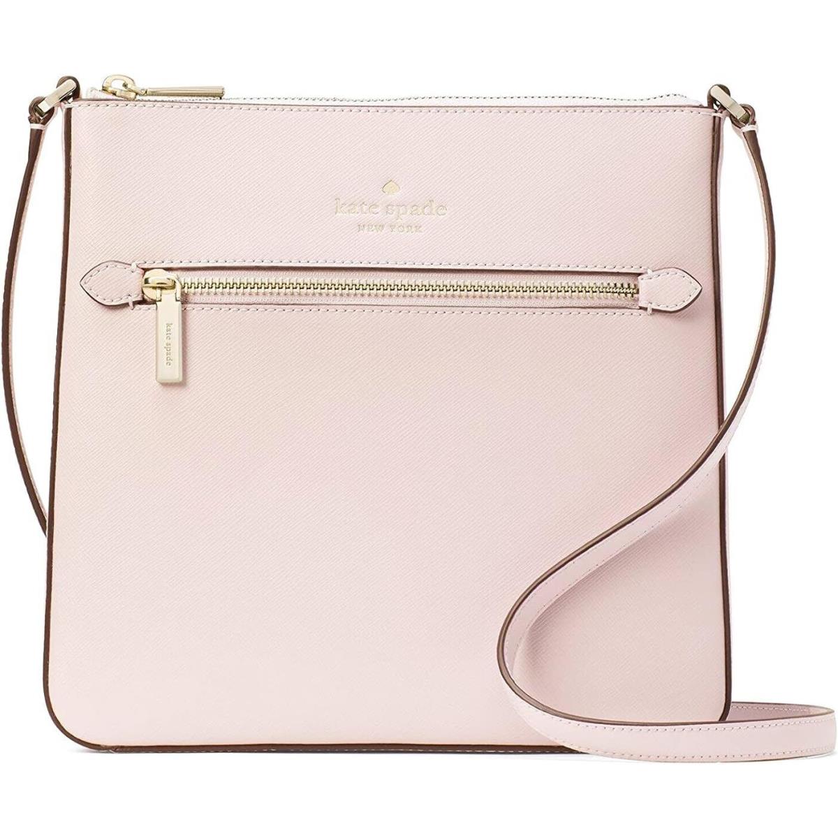 Kate Spade Sadie North South Leather Crossbody Bag Purse Handbag Chalk Pink