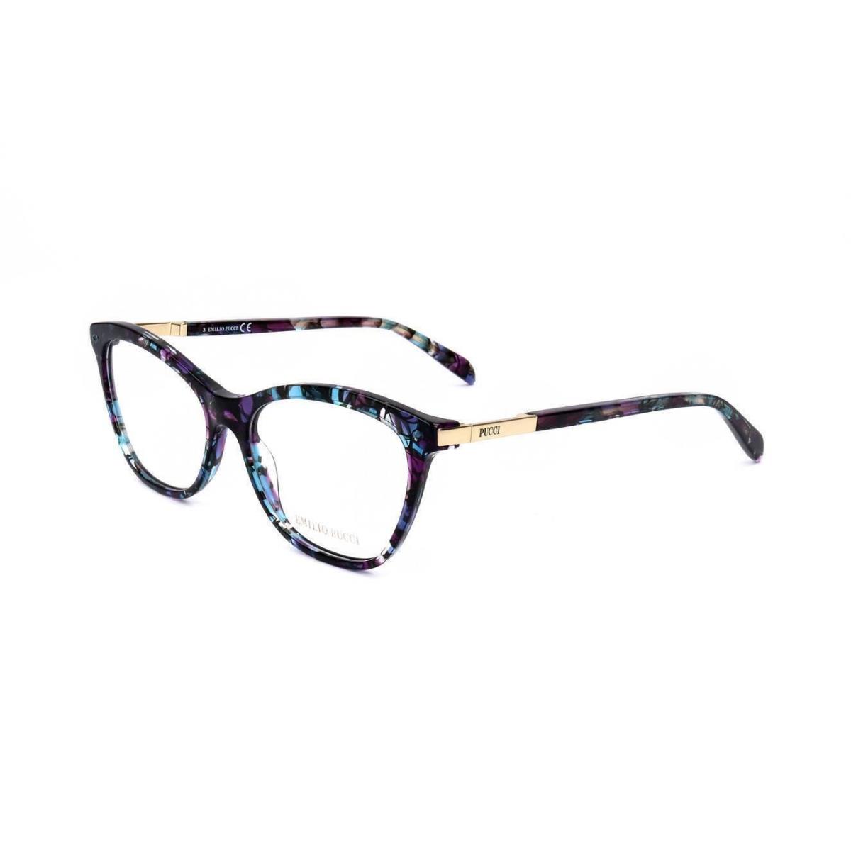 Emilio Pucci EP-5121 092 Crystal Blue Purple Havana Eyeglasses 54/16/140