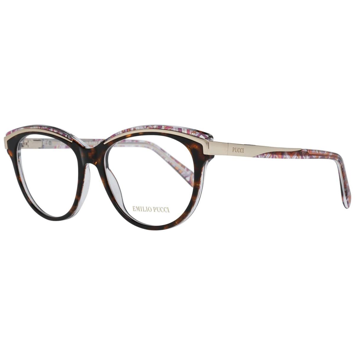 Emilio Pucci EP-5038 052 Dark Havana Gold Eyeglasses 53/16/135