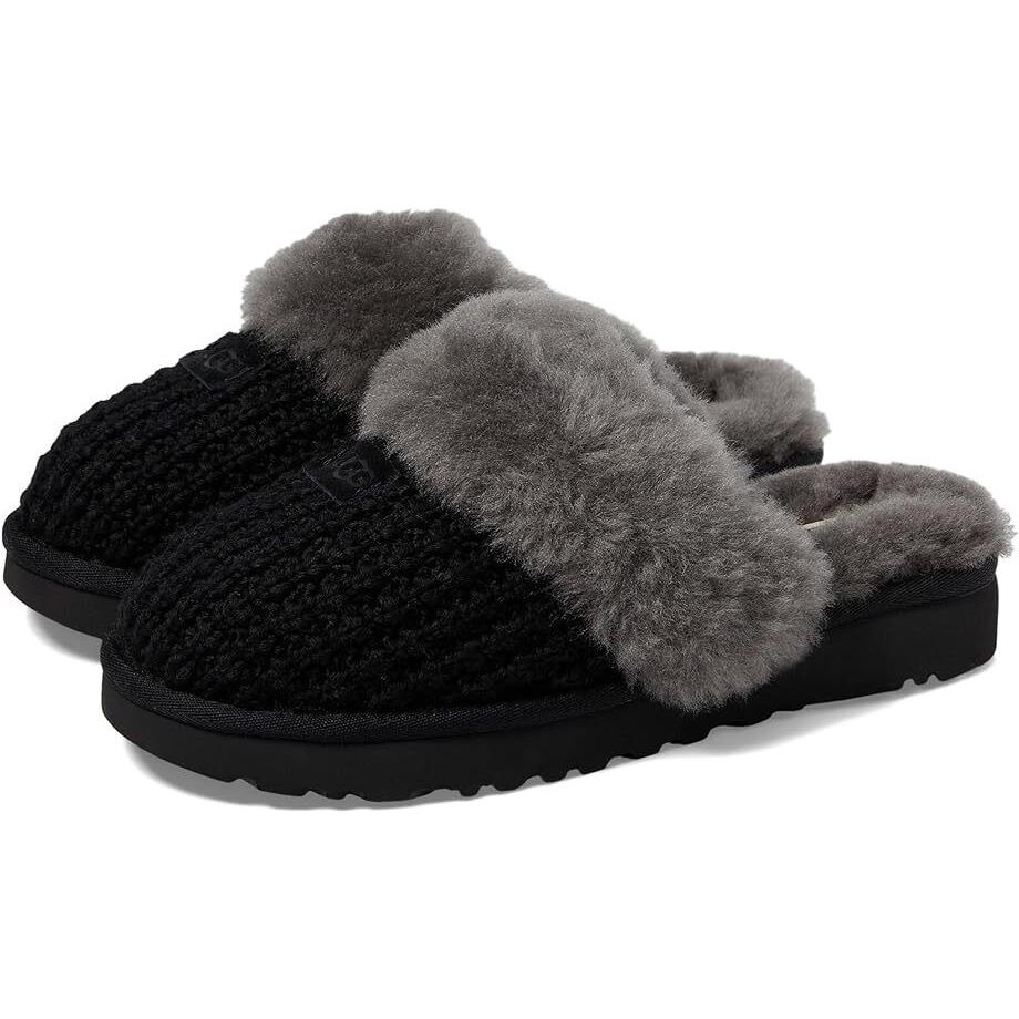 Women`s Shoes Ugg Cozy Knit Platform Slide Slippers 1117659 Black