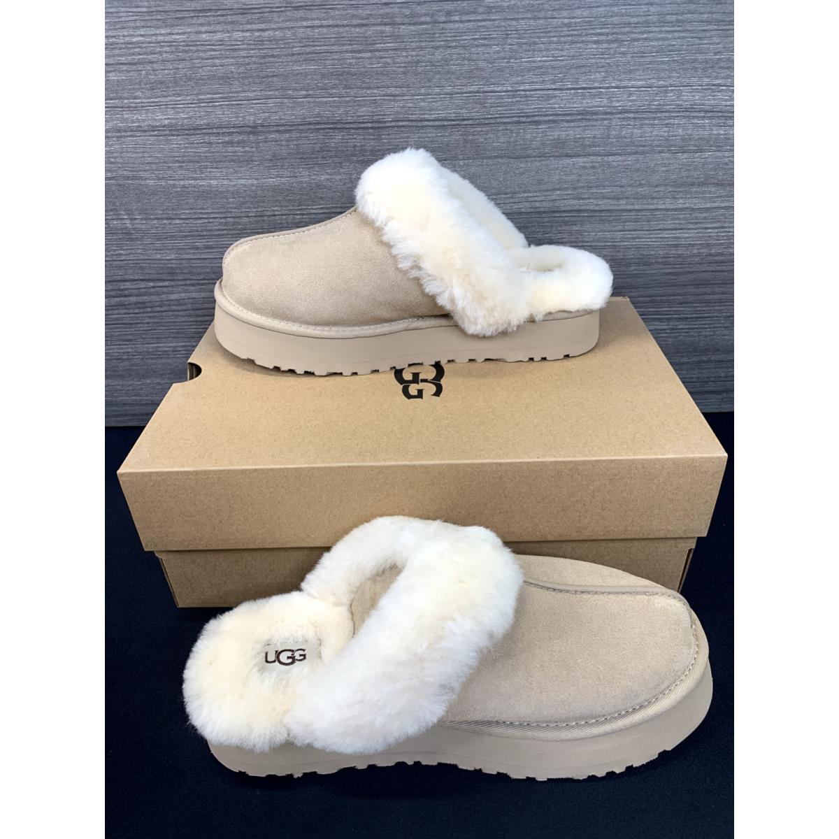 Women`s Shoes Ugg Disquette Slippers Model W/1122550 Color Sand