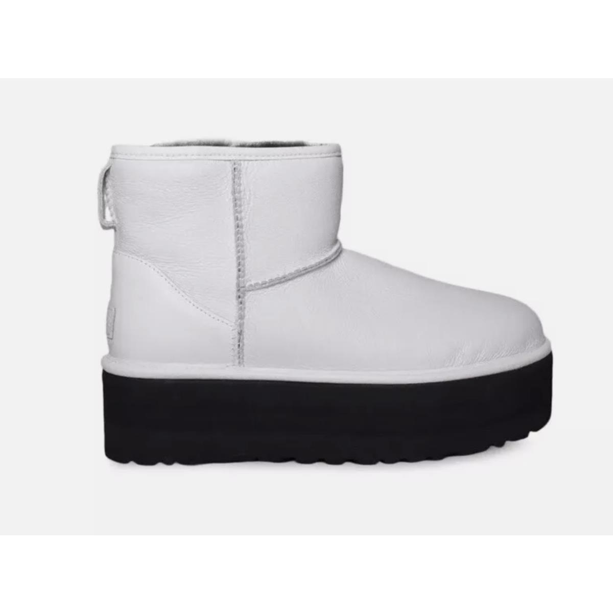 Ugg Women`s Classic Mini Platform Boot White 1130611 Sizes