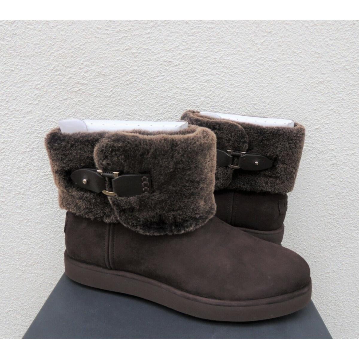 Ugg Dark Roast Classic Berge Mini Suede/ Sheepskin Boots US 9/ Eur 40