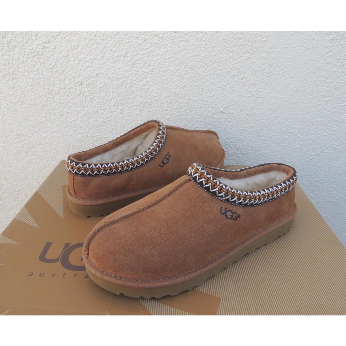 Ugg Chestnut Tasman Suede/ Sheepskin Slippers/ Shoes Men US 12/ Eur 45