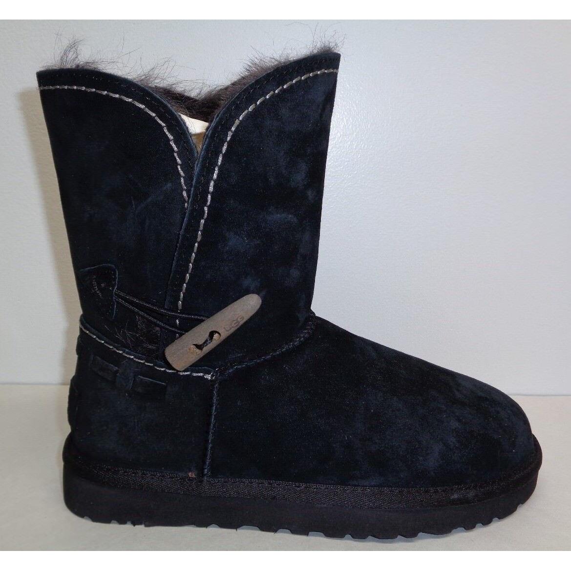 Ugg Australia Size 6 Meadow Black Suede Boots Women`s Shoes