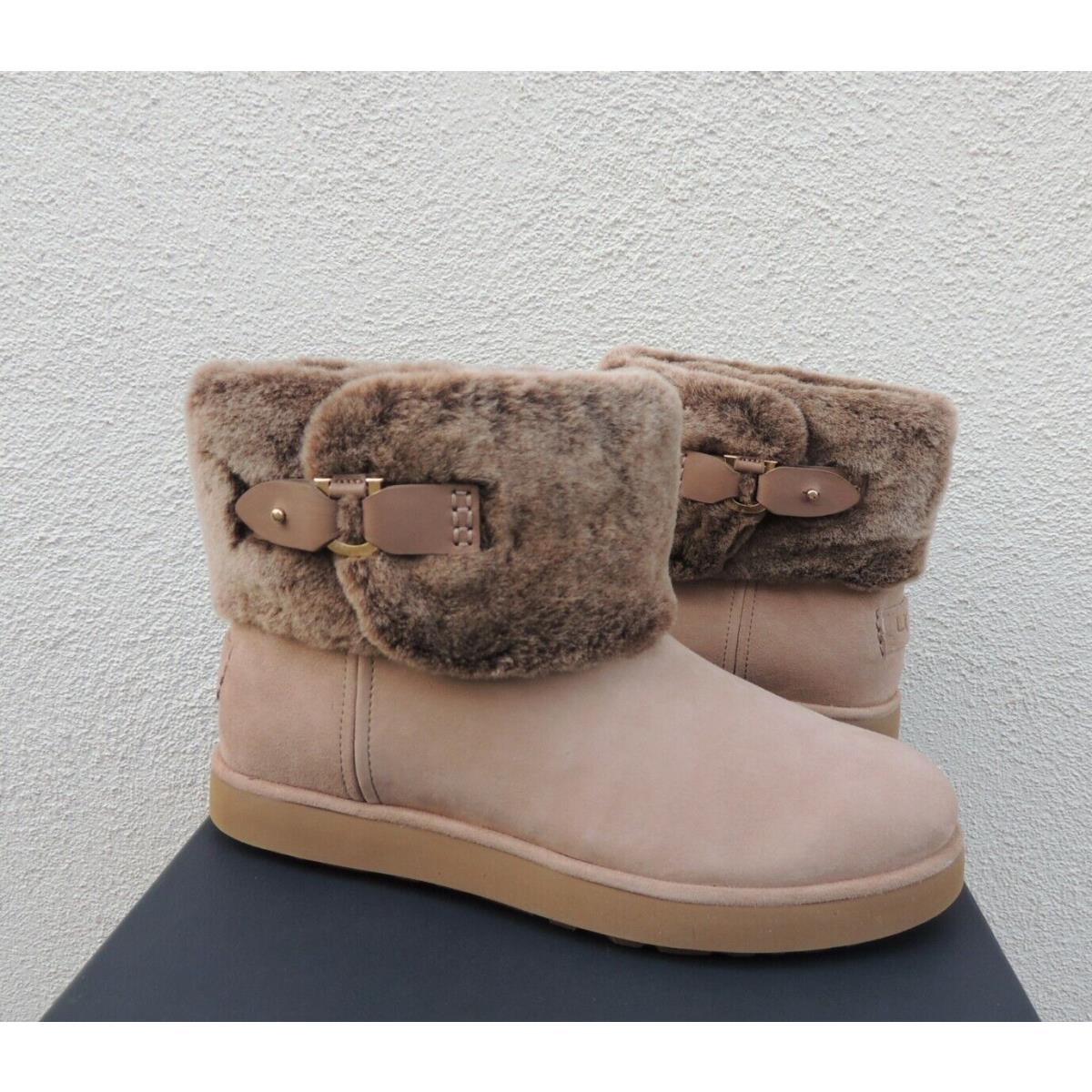 Ugg Amphora Classic Berge Mini Suede/ Sheepskin Boots Women US 9/ Eur 40