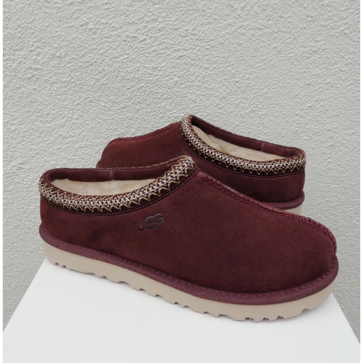 Ugg Tasman Burgundy Suede/ Sheepskin Slippers Shoes Men US 9/ Eur 42