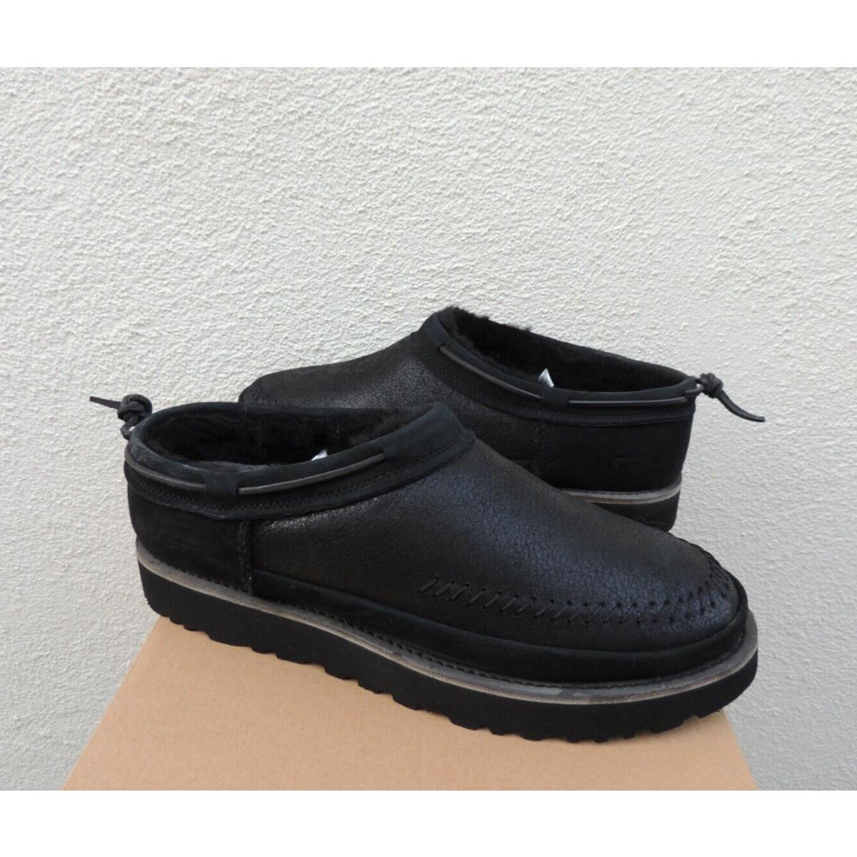 Ugg Campfire Slip-on Black Bomber Suede/ Sheepskin Shoes Men US 10/ Eur 43