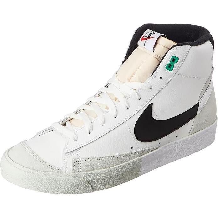 Nike Mens Blazer Mid `77 Prm Fashion Sneakers DZ2542 100 - SUMMIT WHITE BLACK