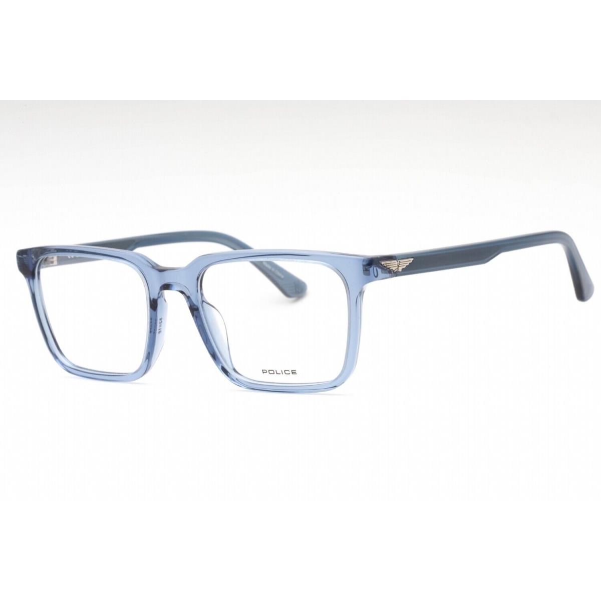 Police VPLF76-AGQ-53 Eyeglasses Size 53mm 19mm 145mm Blue Men