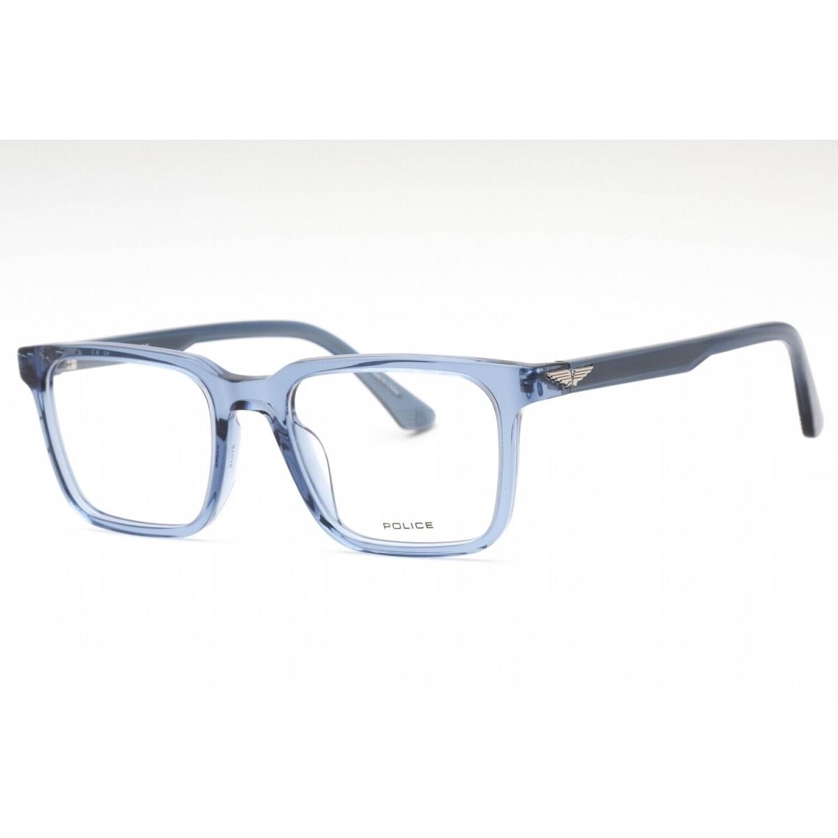 Police VPLF76-AGQ-51 Eyeglasses Size 51mm 19mm 145mm Blue Men