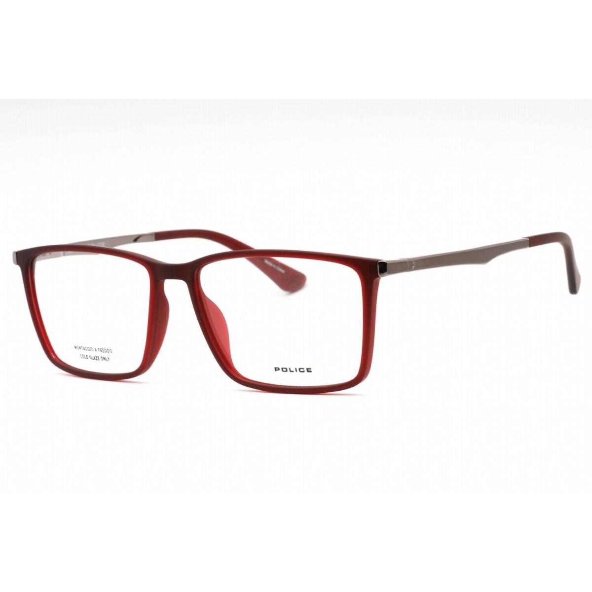 Police VPLG70-954M-56 Eyeglasses Size 56mm 15mm 145mm Red Men