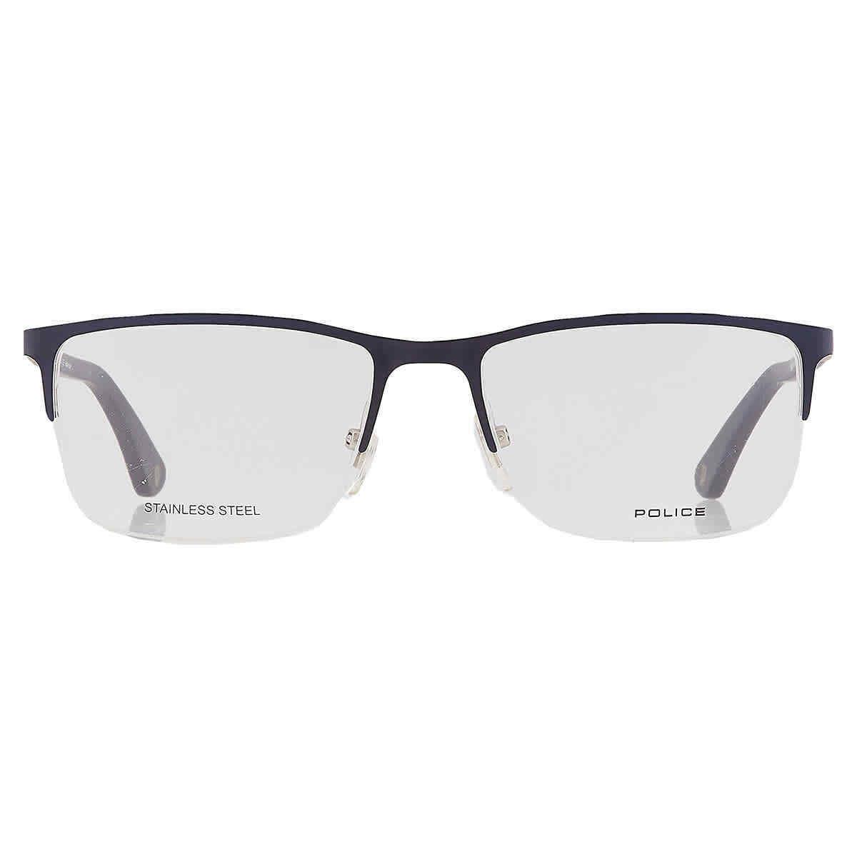 Police Demo Rectangular Unisex Eyeglasses VPL884 0502 54 VPL884 0502 54