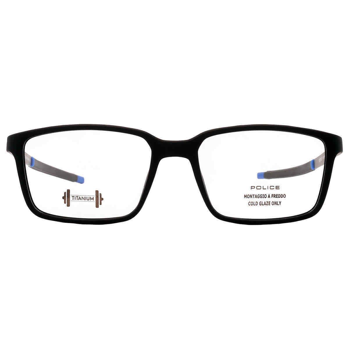 Police Demo Rectangular Men`s Eyeglasses VPLF85M 0U28 54 VPLF85M 0U28 54