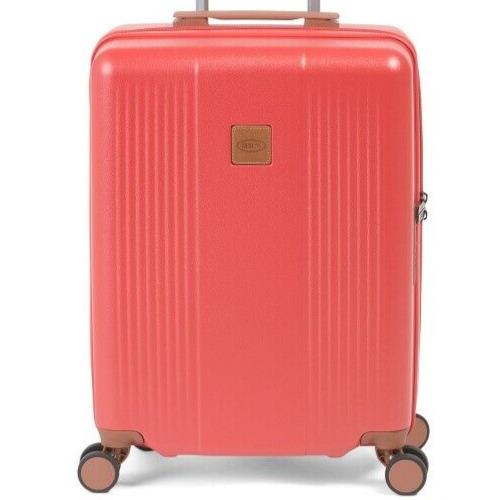 Brics 20in Red Striped Hardcase Tsa Lock 8 Wheel Carry-on Spinner