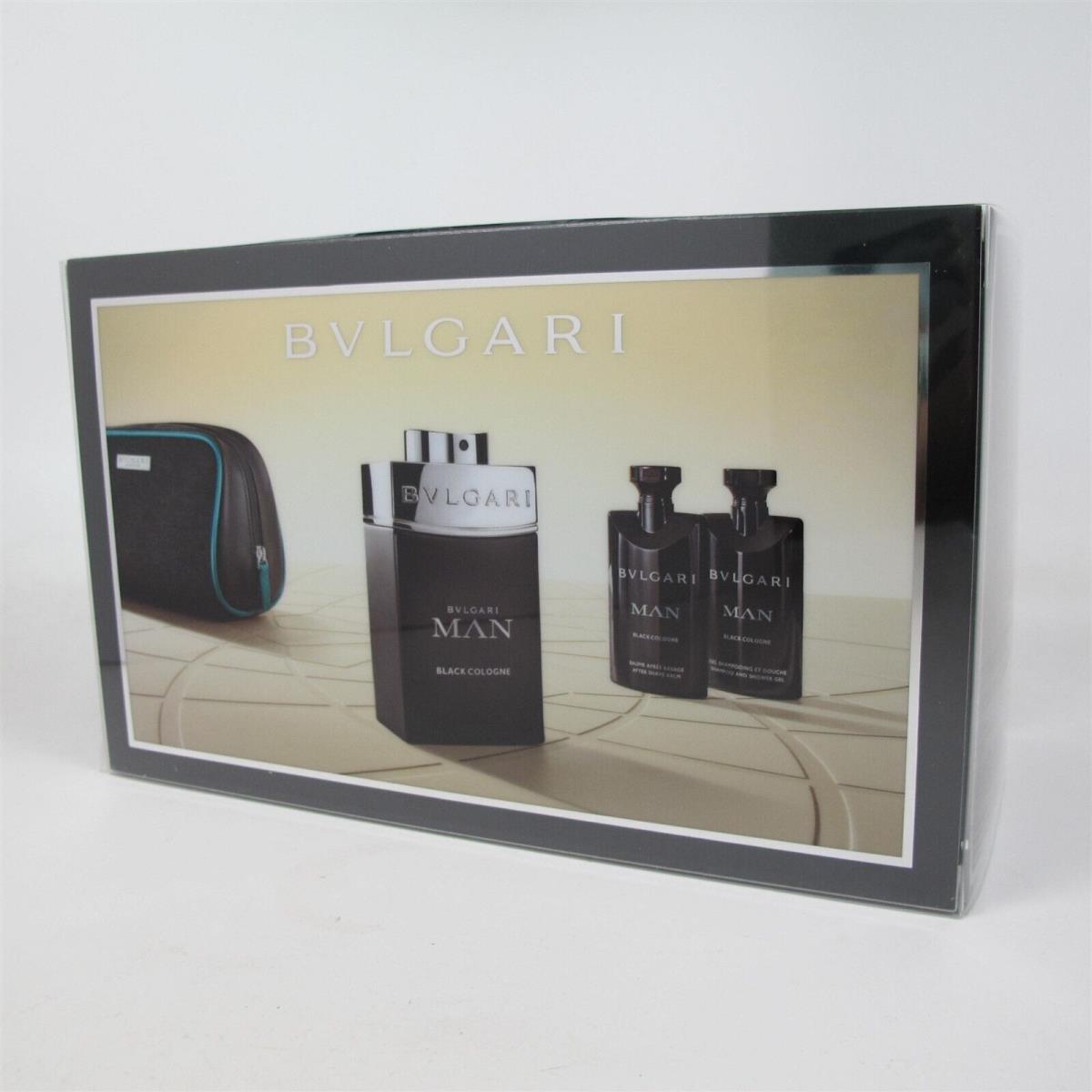 Bvlgari Man Black Cologne by Bvlgari Set: 3.4 oz Edt Spray Gel Balm Pouch