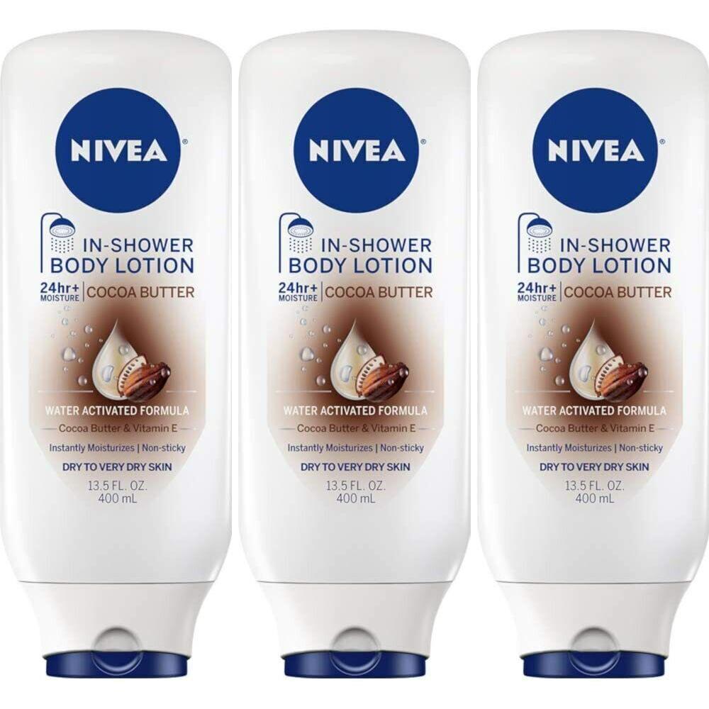 BL Nivea Lotion In-shower Cocoa Butter 13.5oz Dry To Very Dry 42745 PK OF 3