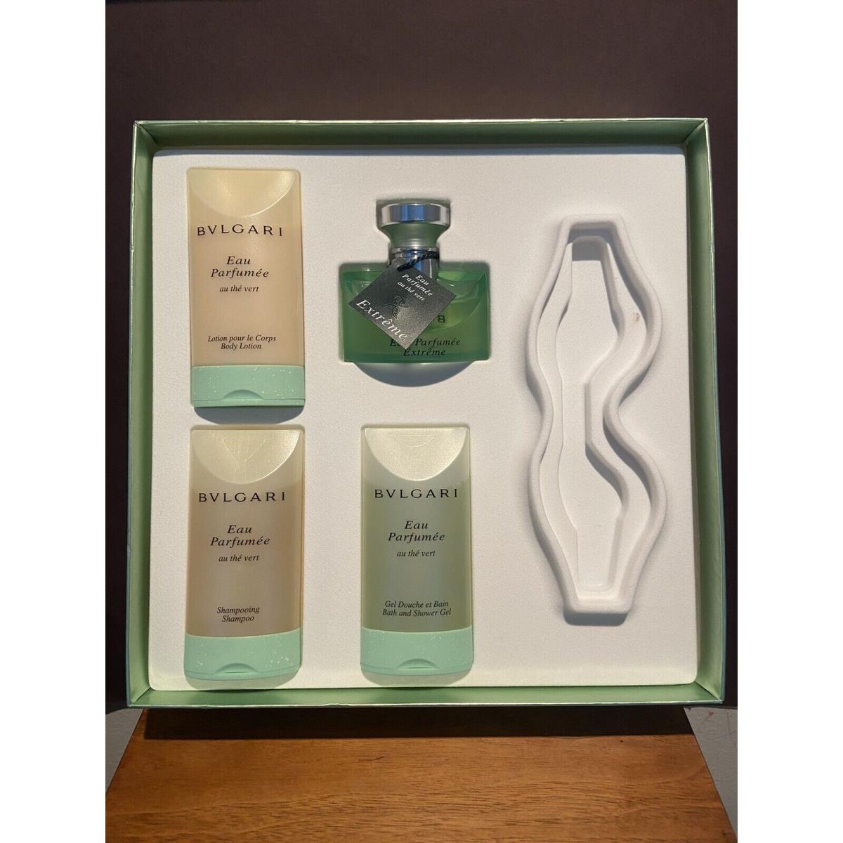 Bvlgari Eau Perfumee Extreme Au The Vert 1.7 OZ / 50 ml Edt Spray 4 Pieces Set