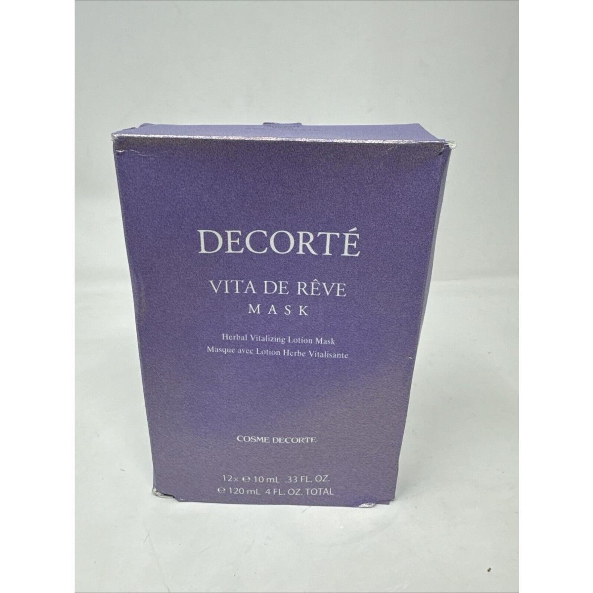 Decort Vita DE Reve Herbal Vitalizing Lotion Mask 12 Pieces 10mL. Cosme Decorte