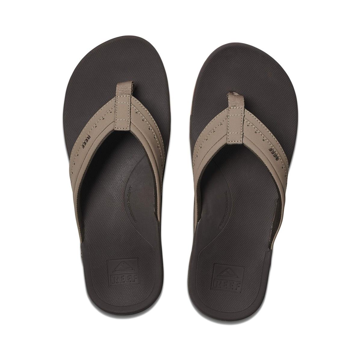 Reef Mens Ortho-spring Flip Flop Brown 10 US