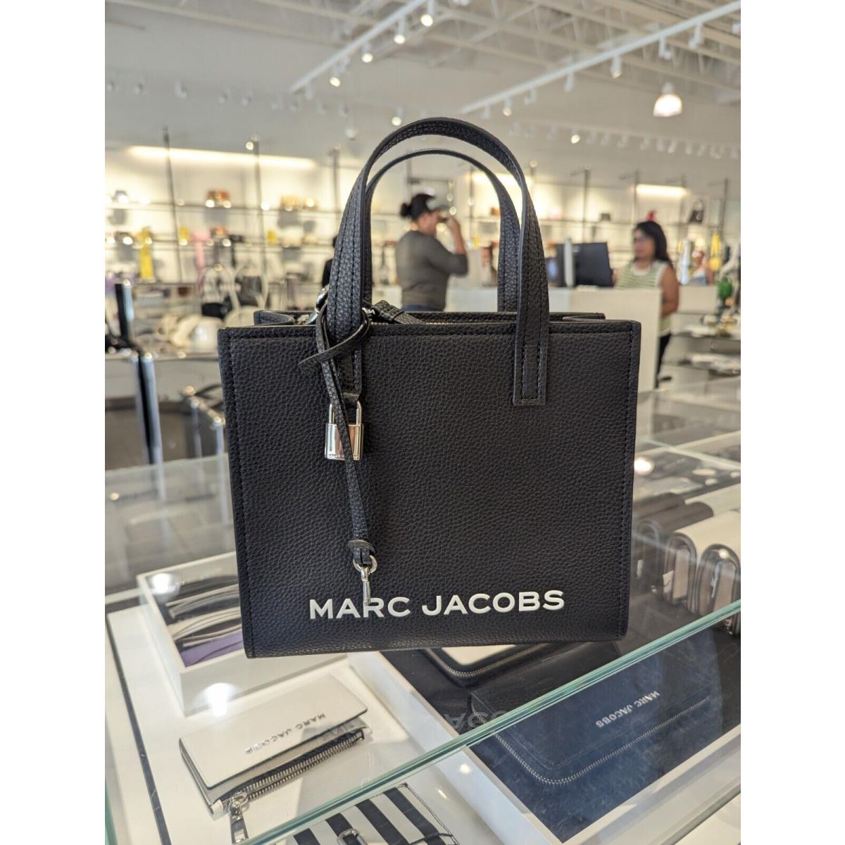 Marc Jacobs Mini Grind Pebbled Leather Satchel Crossbody In Black