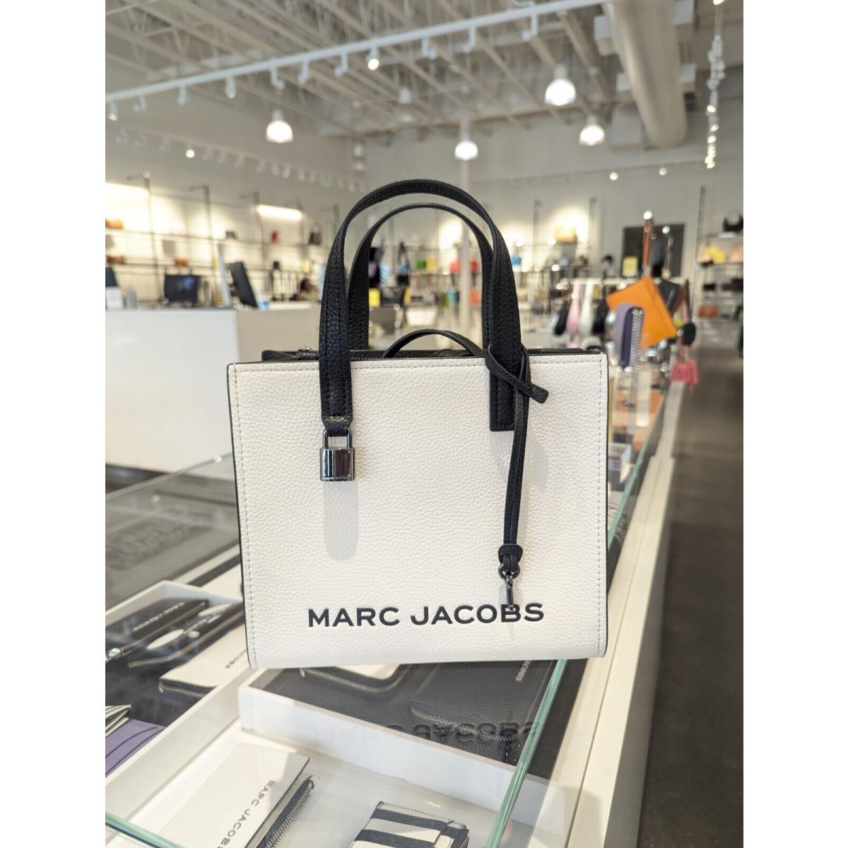 Marc Jacobs Mini Grind Pebbled Leather Satchel Crossbody In White