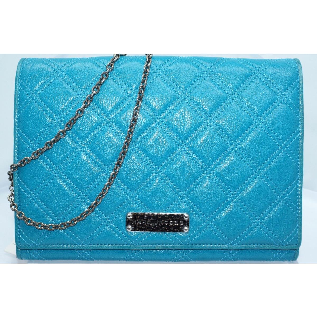 Marc Jacobs Bag Crossbody Shoulder Clutch Handbag Blue Leather