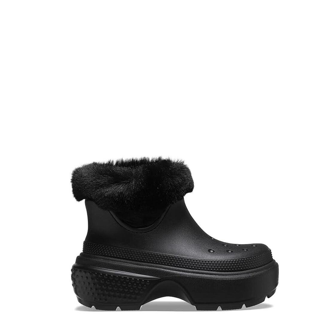 Crocs Unisex-adult Stomp Lined Boot Black 208718-BLK