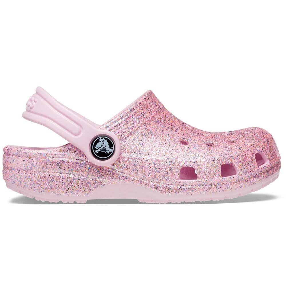 Crocs Classic Glitter Clogs Toddler Pink Rainbow Glitter 8 Toddler - Pink Rainbow Glitter