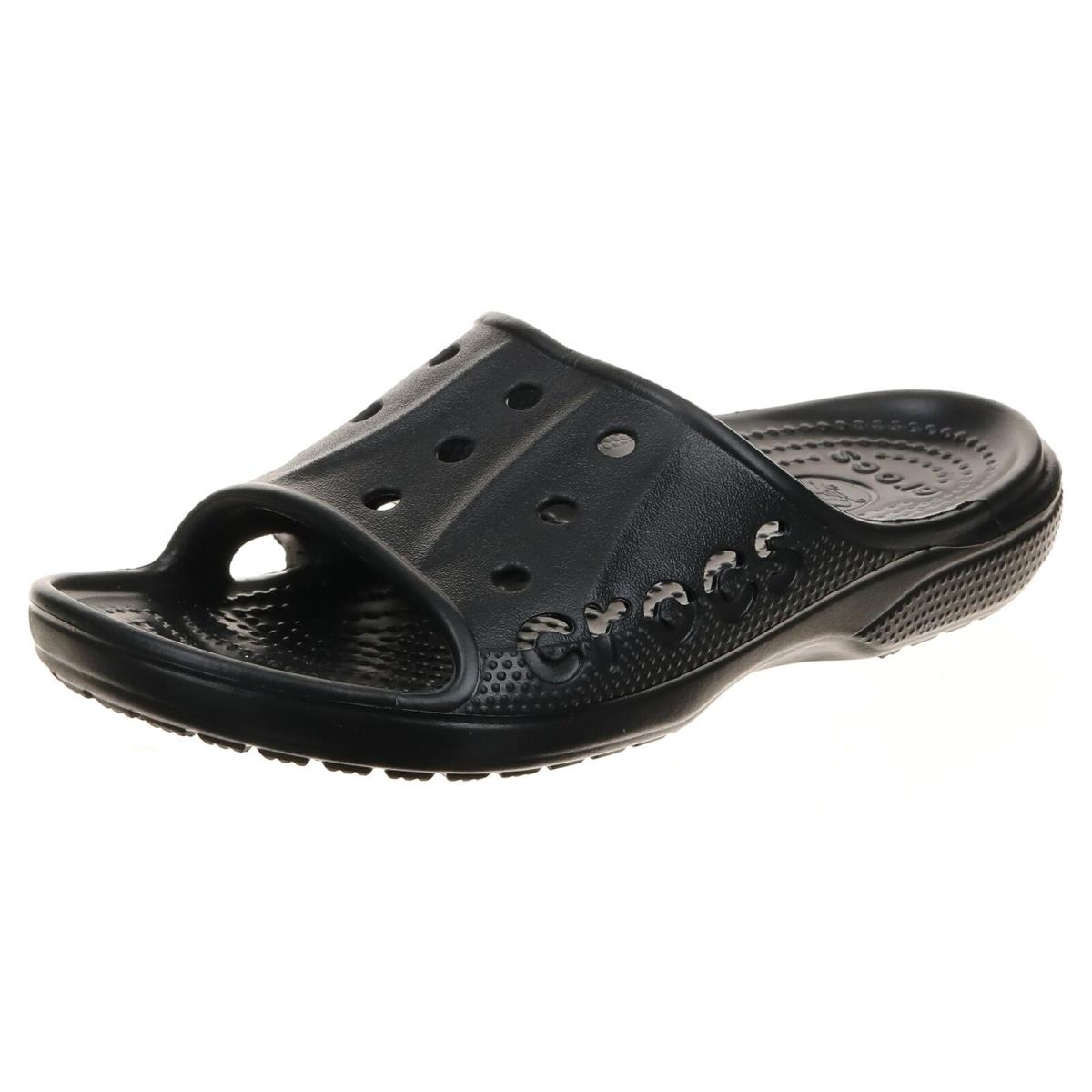 Crocs Unisex Baya Slide Sandals Black 9 Men/11 Women - Black