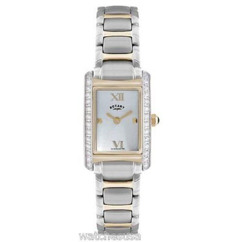 Rotary Women`s Quartz Watch Silver Dial Silver Stainless Steel Band LB02796-06