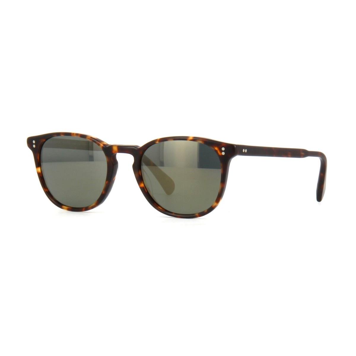 Oliver Peoples Finley Esq. Sun OV 5298SU Green Mirror Gold Polar 51mm Sunglasses - Frame: semi-matte sable tortoise, Lens: g-15 goldtone vfx polarized