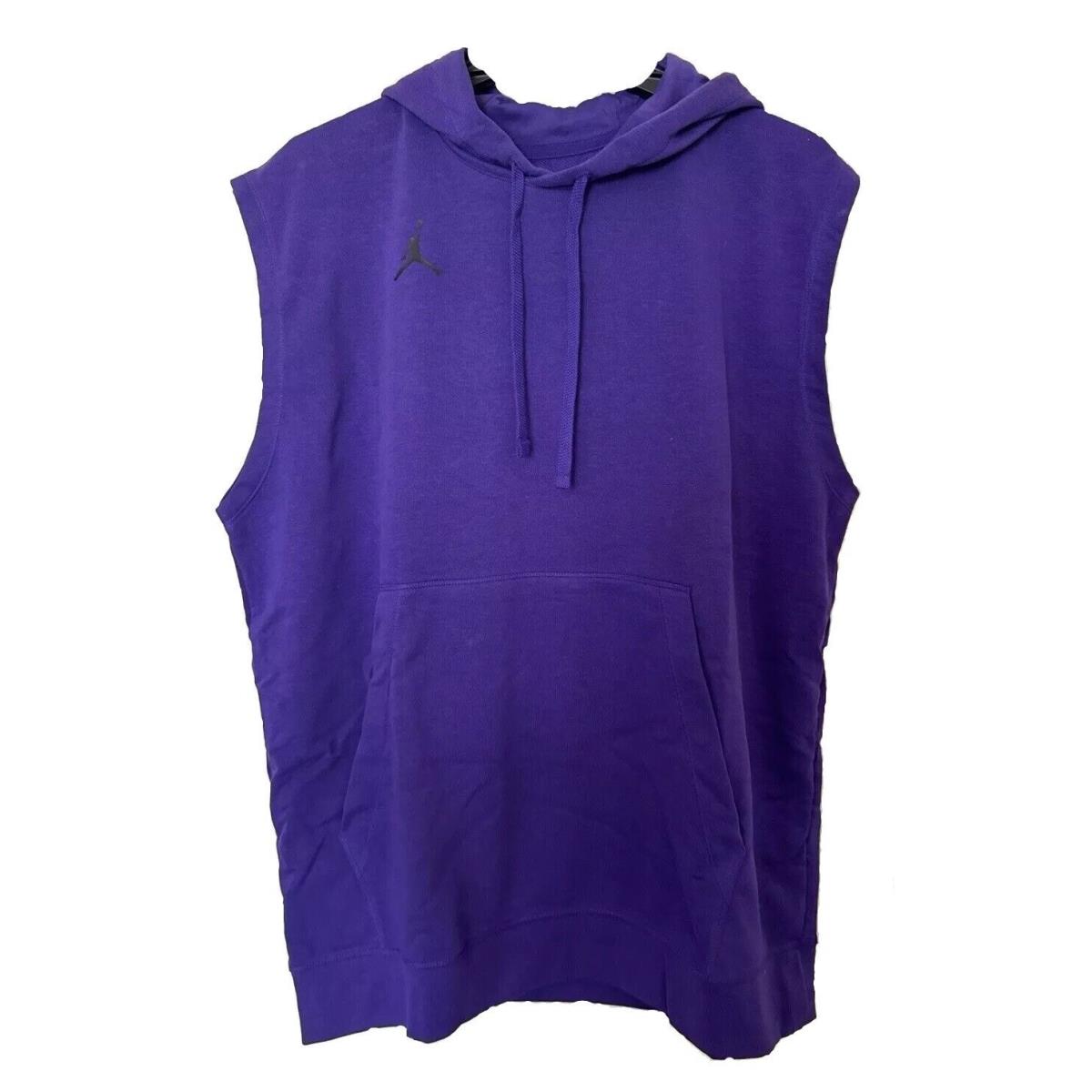 Jordan Dri-fit Sleeveless Fleece Pullover Hoodie - DQ7946 520 - Purple - Size XL