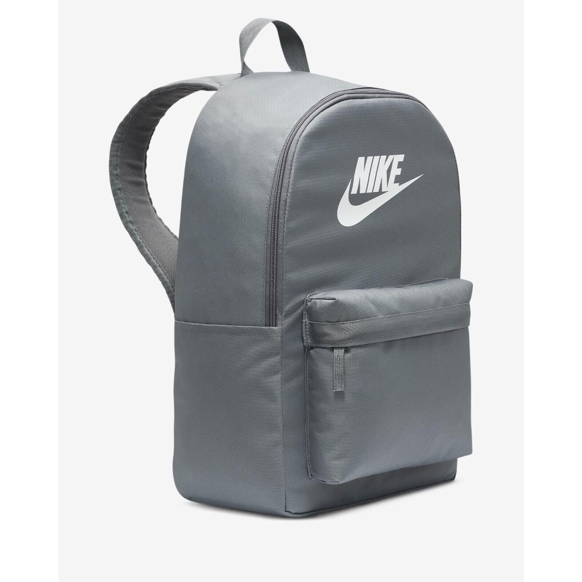 Nike Heritage Backpack 25L Smoke Grey/white Medium Book Bag 17 Hx12 Wx6 D