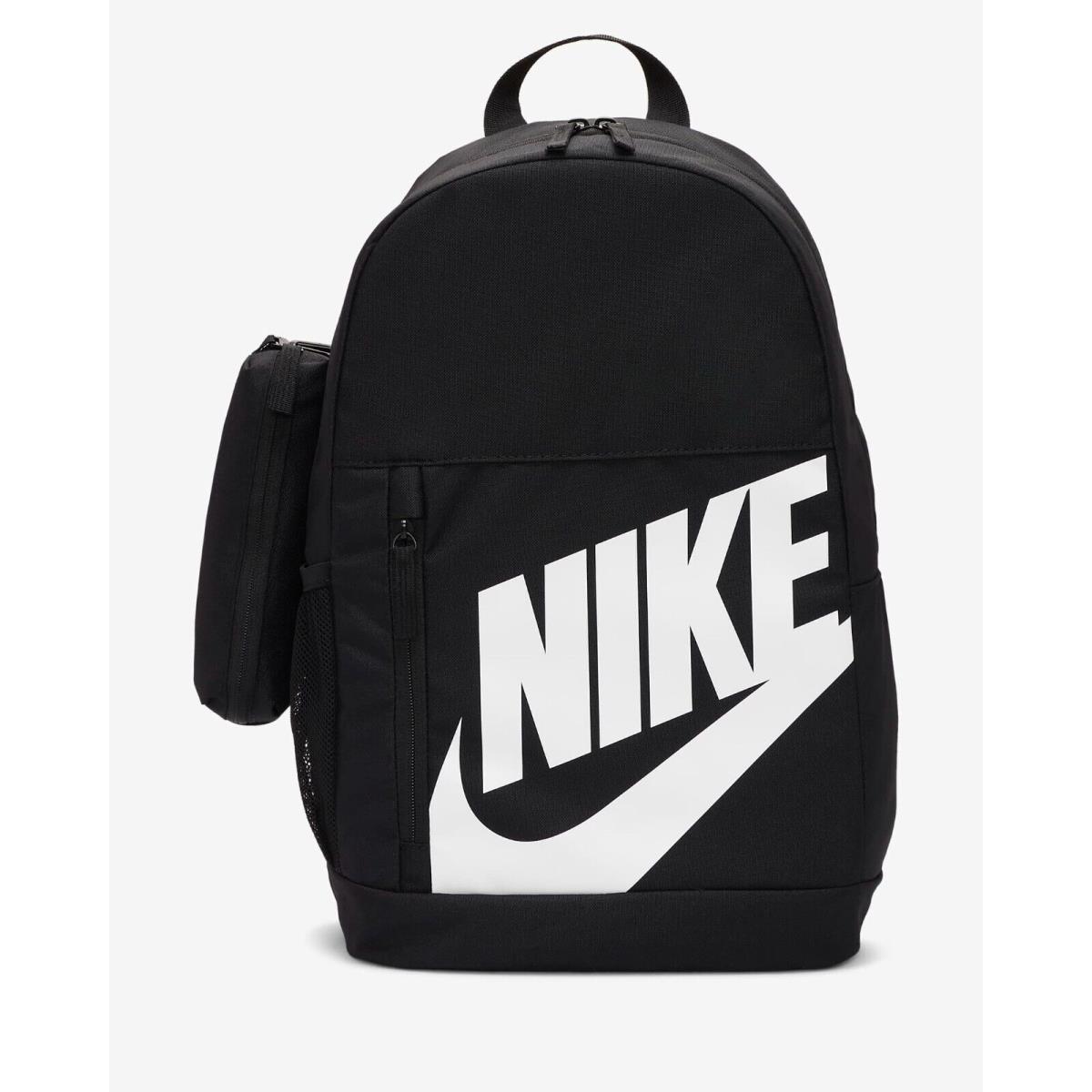 Nike Elemental Kids Backpack `black/white` Medium School Book Bag 20L